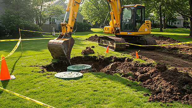 Einbau von Versickerungssystemen im Bestand